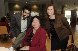 L to R: Prof. Eric Lawee, Mira Adler, Prof. Sara R. Horowitz